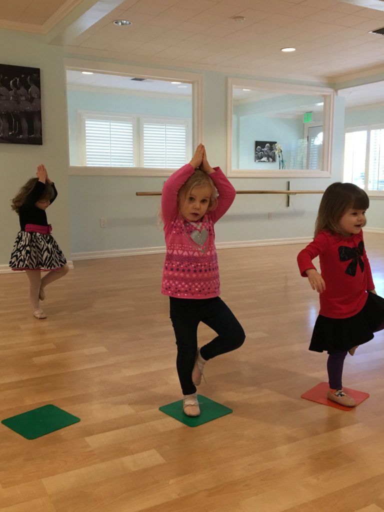 Toddlers enjoying their ballet lesson